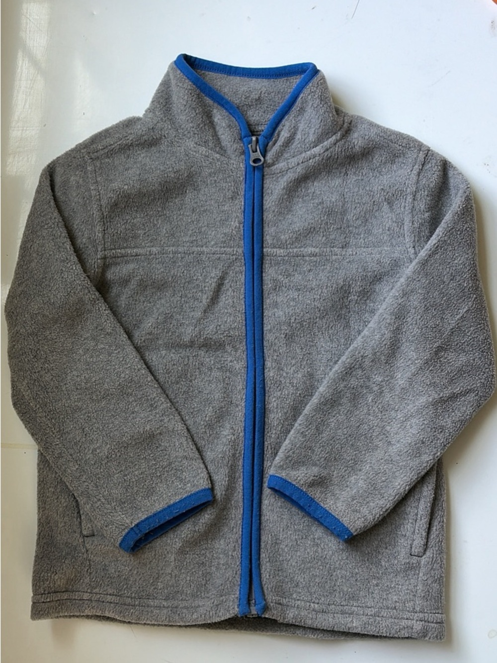 OshKosh B'gosh Gray Fleece Jacket with Blue Trim
